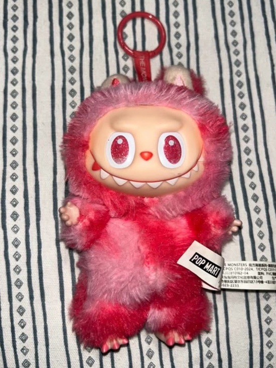 Other - Pop Mart Pink Red Furry Monster Keychain